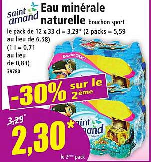 Eau minérale naturelle bouchon sport