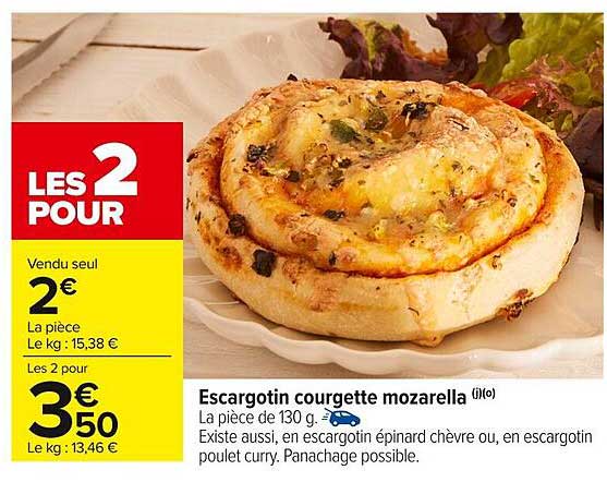 Escargotin courgette mozzarella