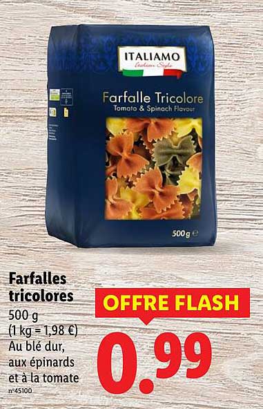 Farfalle tricolores