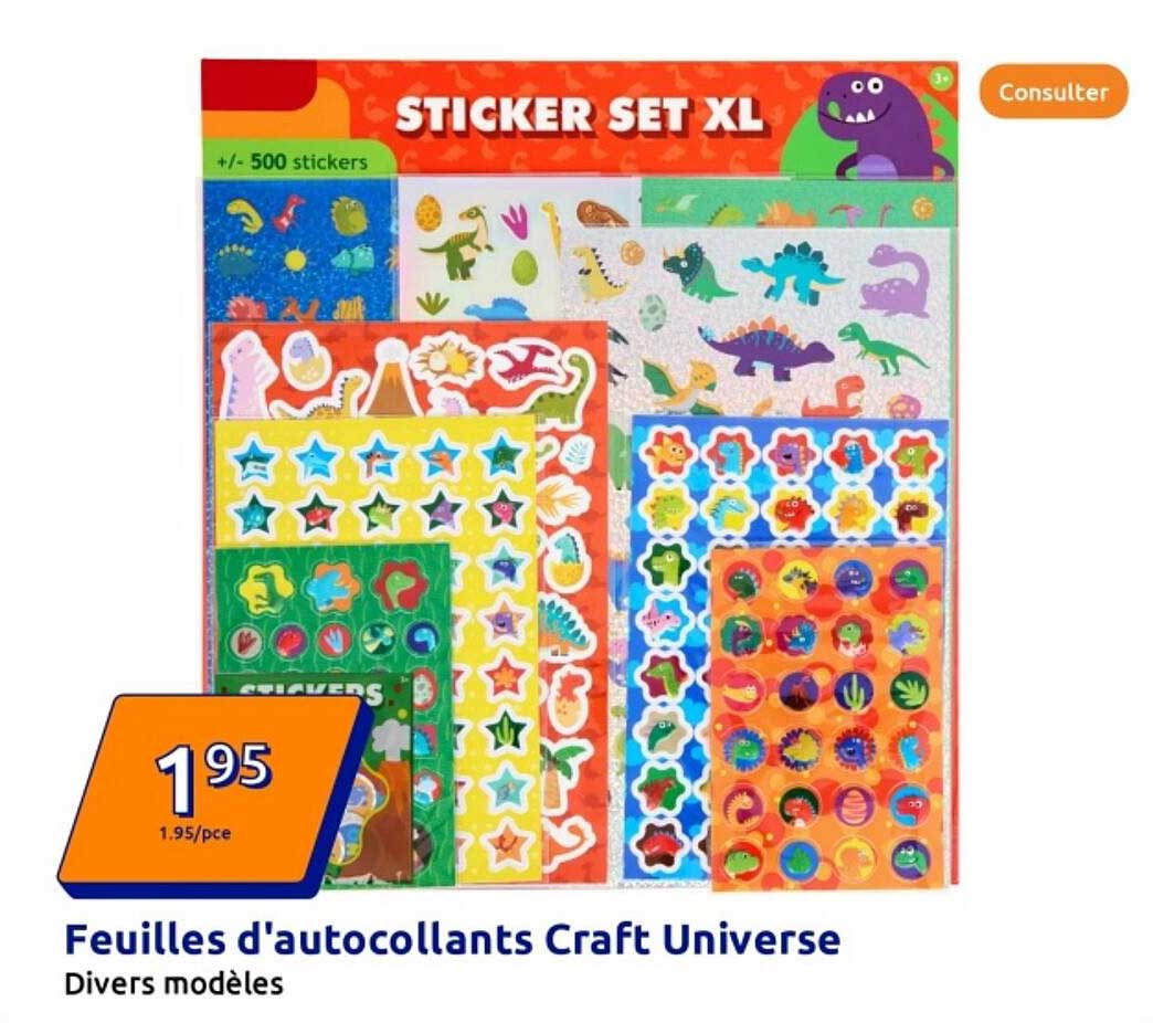 Feuilles d'autocollants Craft Universe