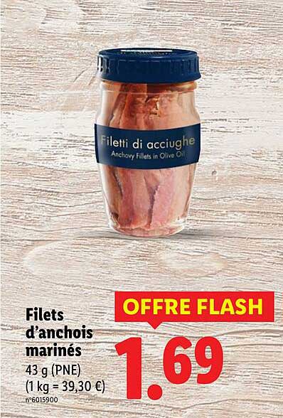 Filets d'anchois marinés