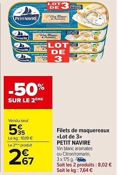Filets de maquereaux «Lot de 3»