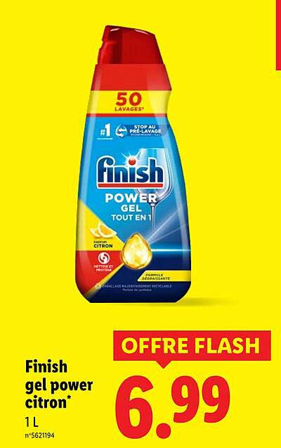 Finish gel power citron* 1 L