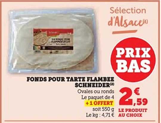 FONDS POUR TARTE FLAMBEE SCHNEIDER