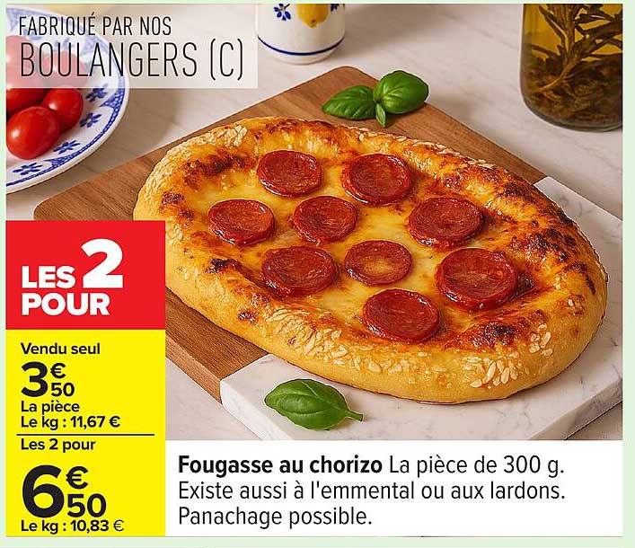 Fougasse au chorizo