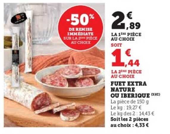 FUET EXTRA NATURE OU IBERIQUE