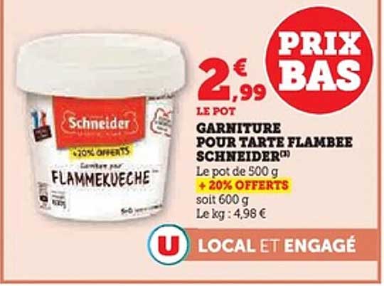 GARNITURE POUR TARTE FLAMBÉE SCHNEIDER