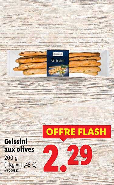 Grissini aux olives