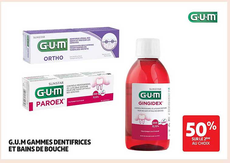 G.U.M GAMMES DENTIFRICES ET BAINS DE BOUCHE