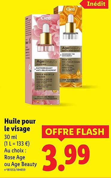 Huile pour le visage