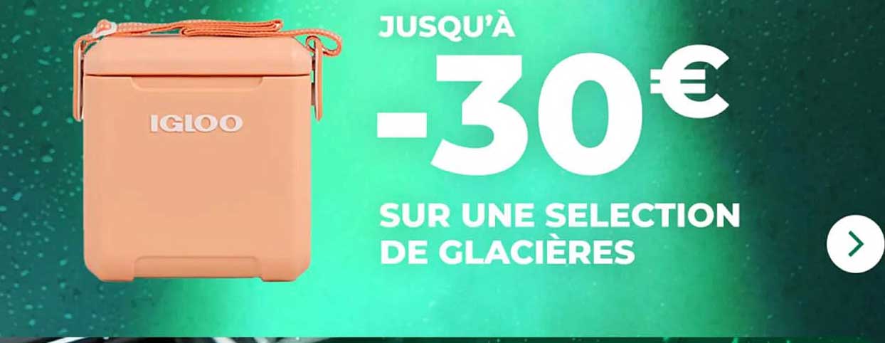 Jusqu'à -30€ sur une sélection de glacières