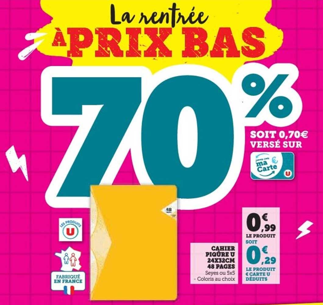 La rentrée à prix bas 70%