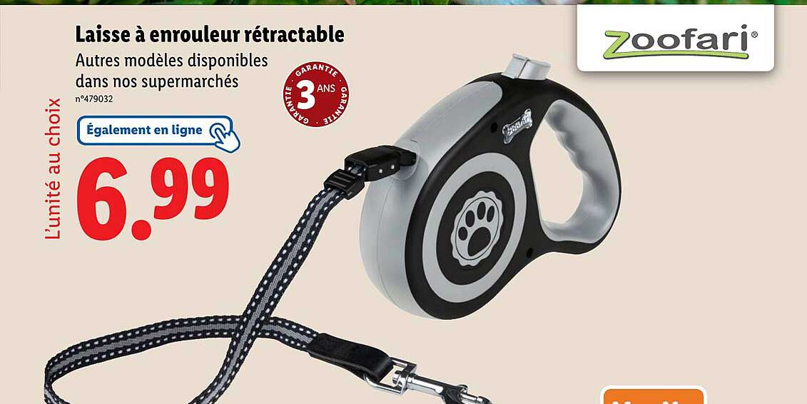Laisse à enrouleur rétractable