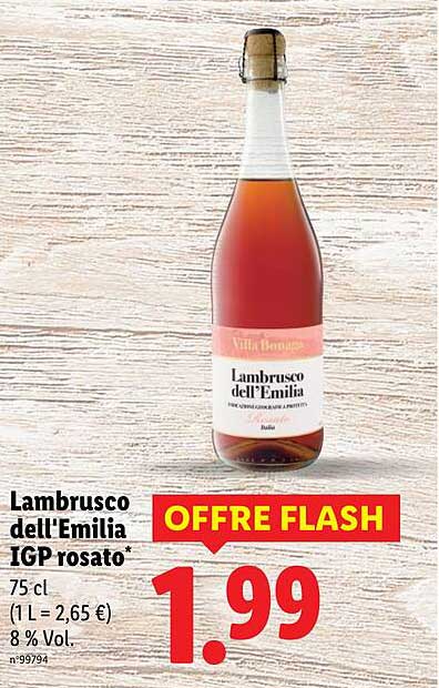 Lambrusco dell'Emilia IGP rosato*