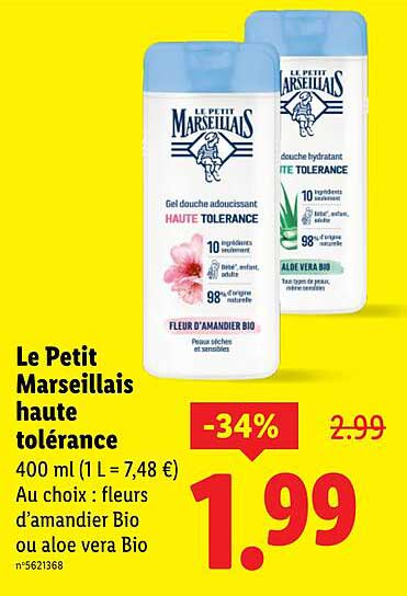 Le Petit Marseillais haute tolérance