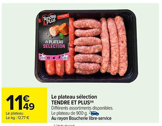 Le plateau sélection TENDRE ET PLUS
