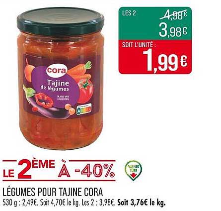 LÉGUMES POUR TAJINE CORA