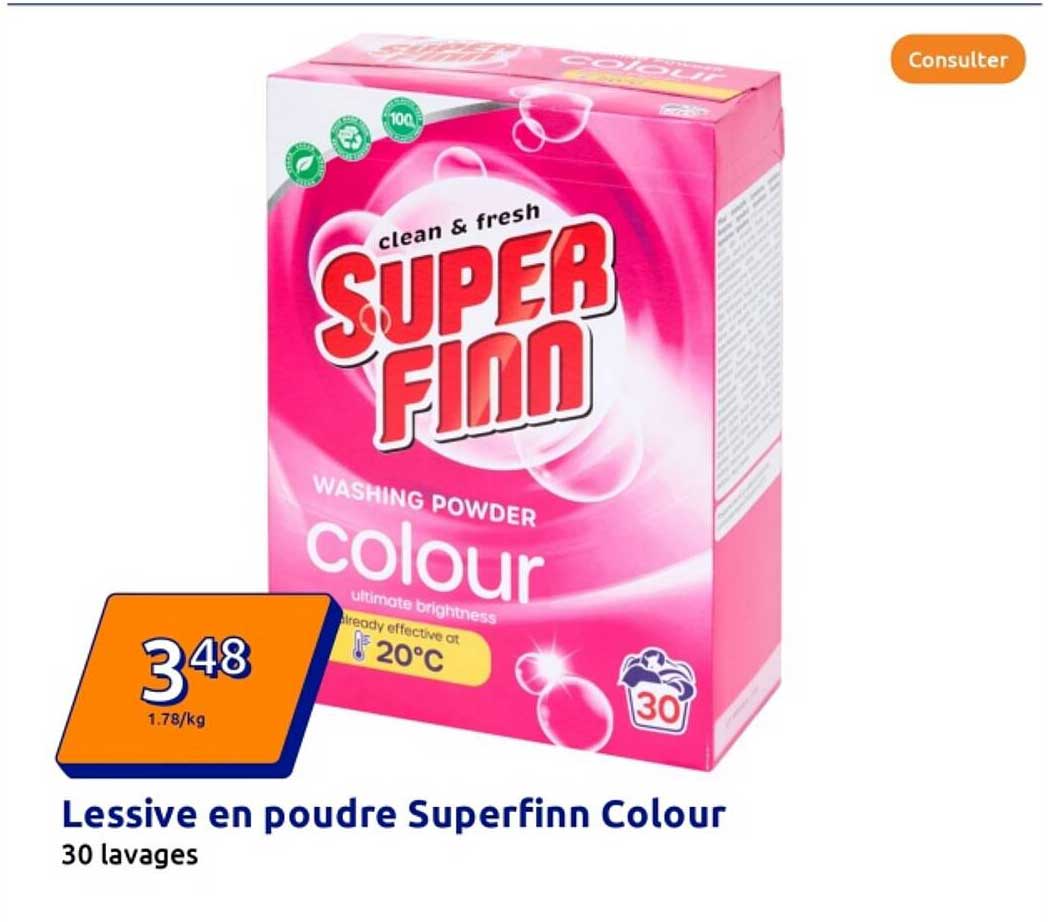 Lessive en poudre Superfinn Colour