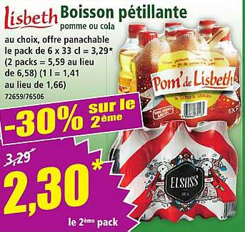 Lisbeth Boisson pétillante pomme ou cola