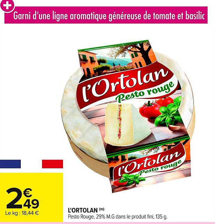 L'ORTOLAN (m) Pesto rouge
