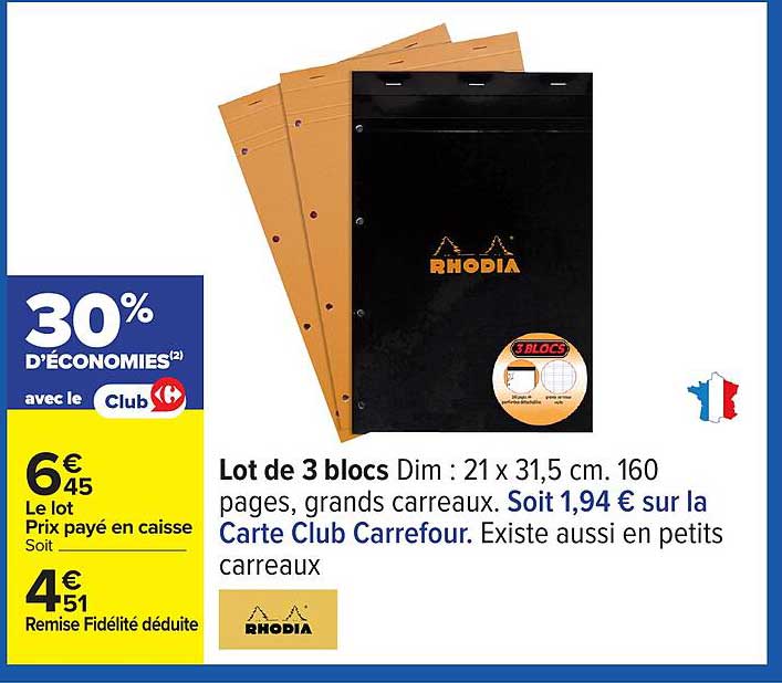 Lot de 3 blocs
