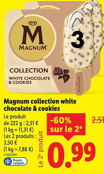 Magnum collection white chocolate & cookies