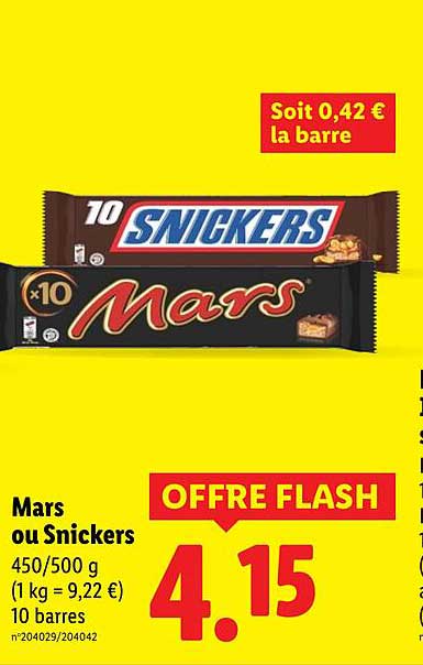 Mars ou Snickers