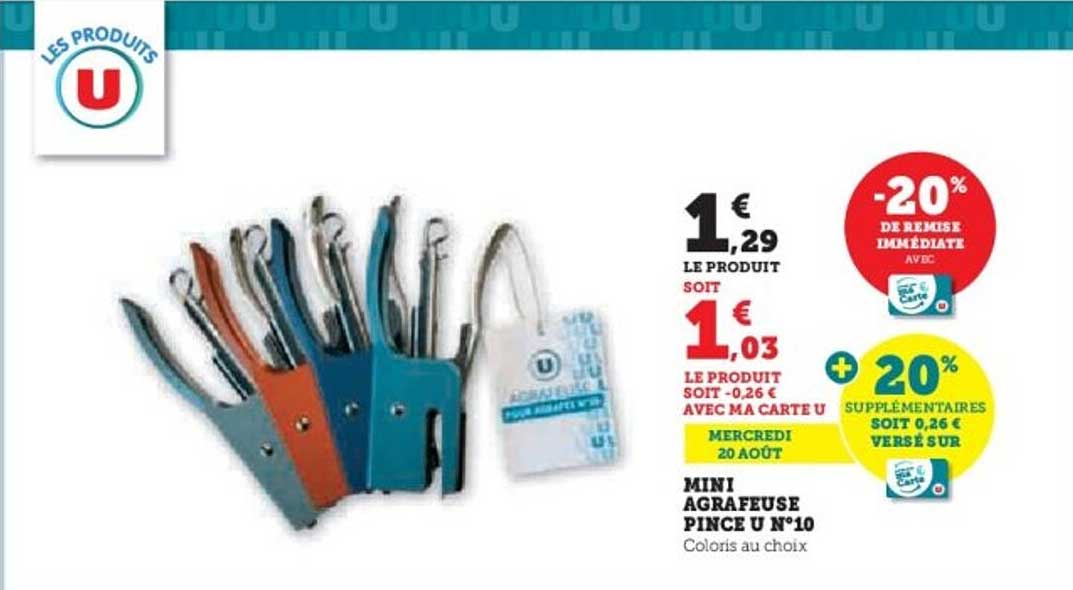 MINI AGRAFEUSE PINCE U N°10