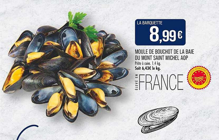 MOULE DE BOUCHOT DE LA BAIE DU MONT SAINT MICHEL AOP