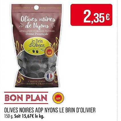 OLIVES NOIRES AOP NYONS LE BRIN D’OLIVIER