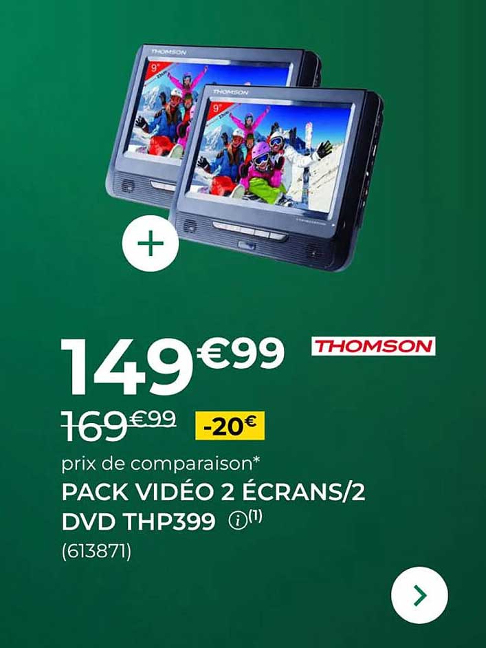 PACK VIDÉO 2 ÉCRANS/2 DVD THP399