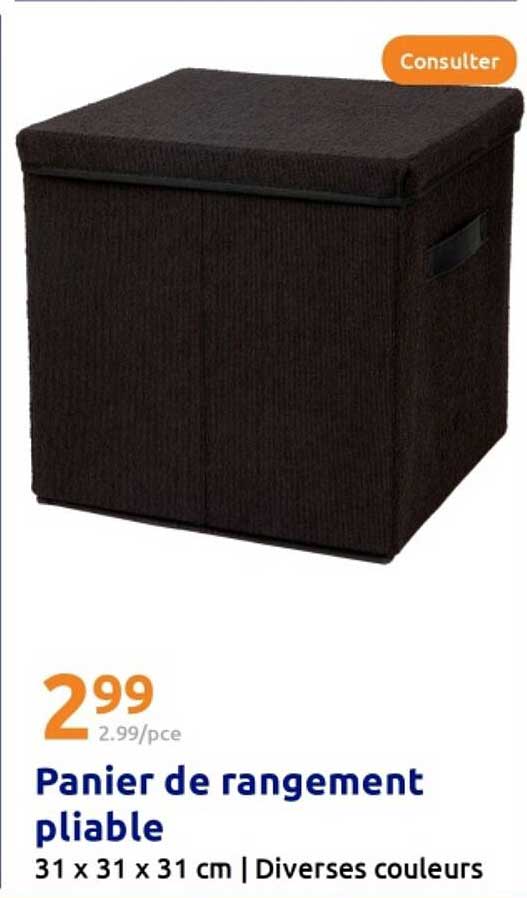 Panier de rangement pliable