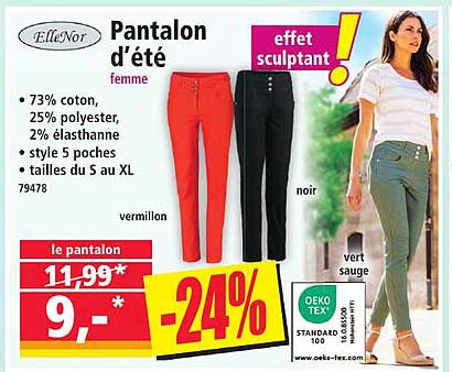 Pantalon d'été femme