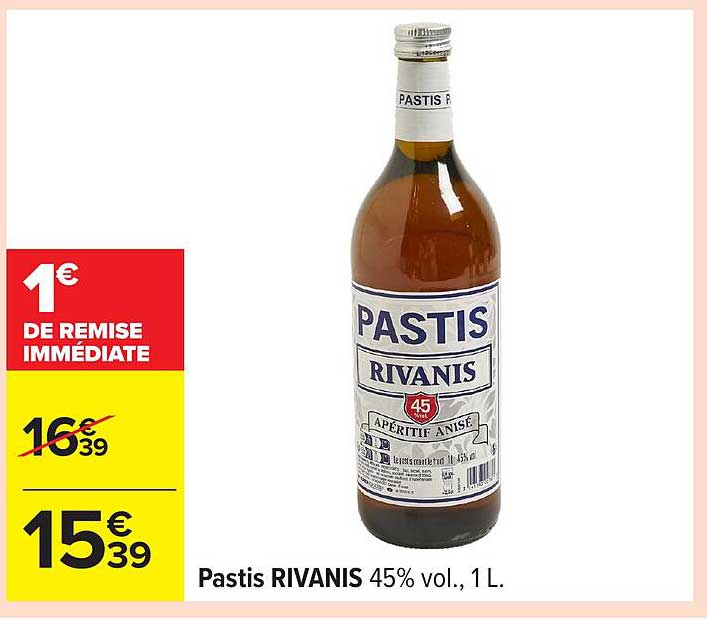 Pastis RIVANIS 45% vol., 1L