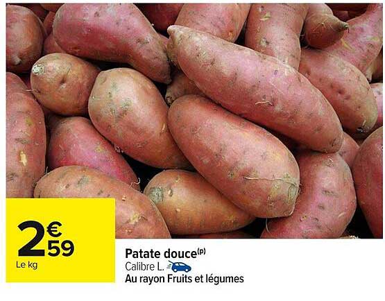 Patate douce(p) Calibre L.