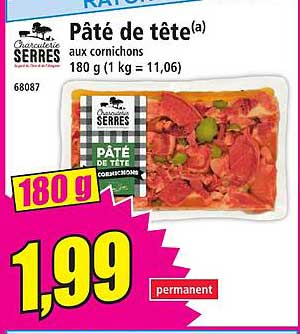 Pâté de tête(a) aux cornichons