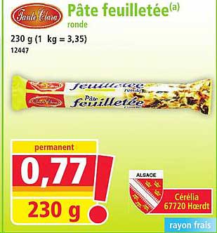 Pâte feuilletée ronde