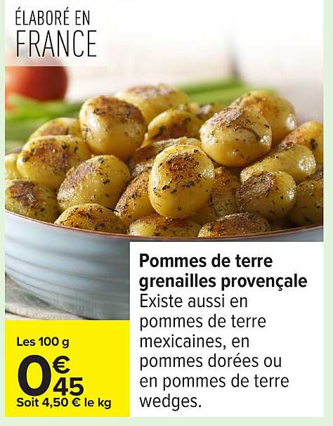 Pommes de terre grenaille provençale