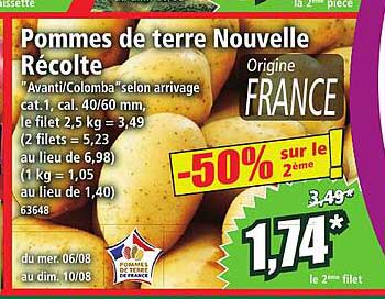 Pommes de terre Nouvelle Récolte