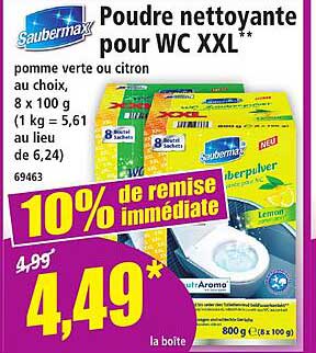 Poudre nettoyante pour WC XXL
