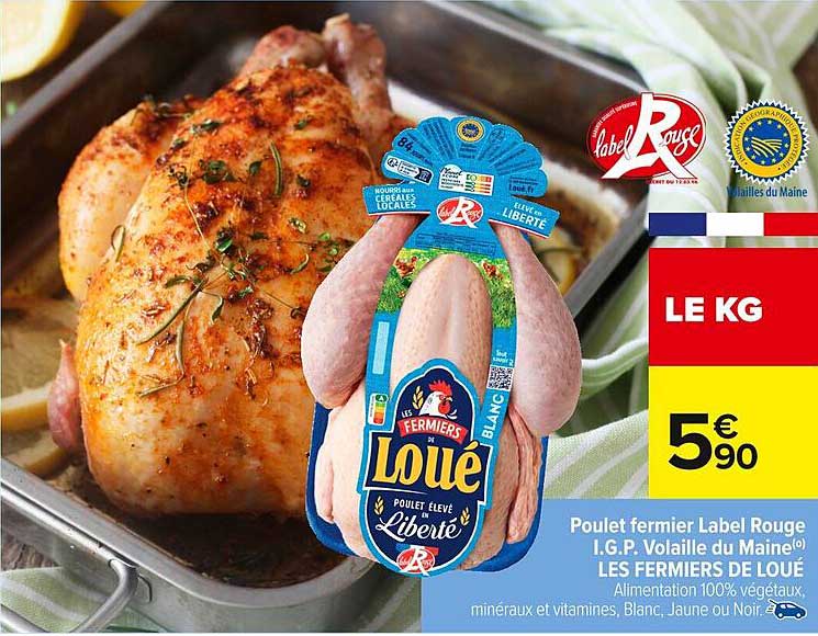 Poulet fermier Label Rouge I.G.P. Volaille du Maine – Les Fermiers de Loué