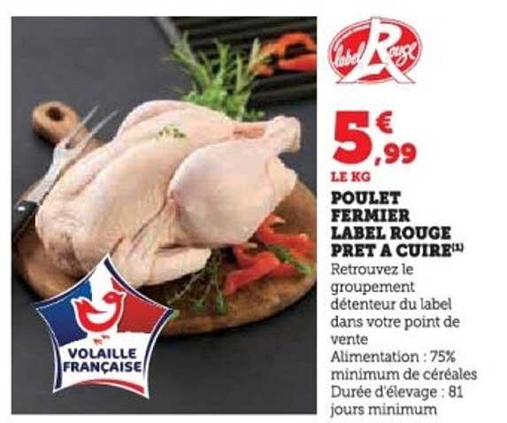 POULOT FERMIER LABEL ROUGE PRÊT À CUISER