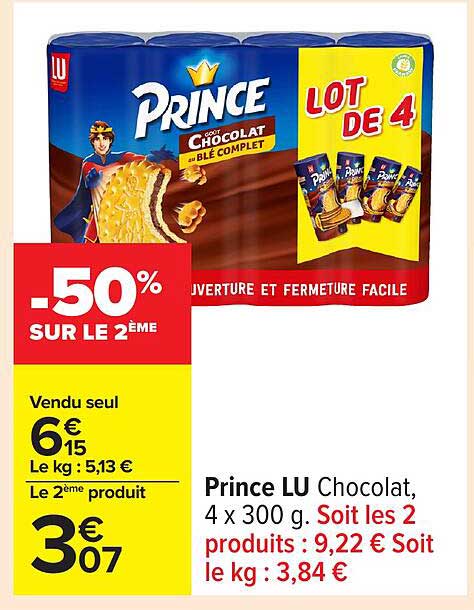 Prince LU Chocolat, 4 x 300 g.