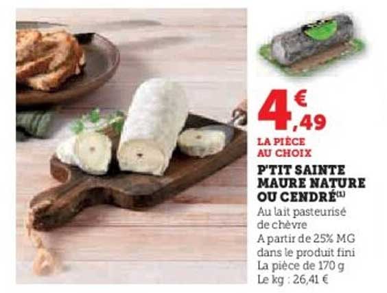 P'TIT SAINTE MAURE NATURE OU CENDRÉ