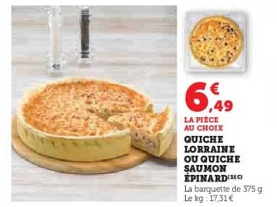 QUICHE LORRAINE OU QUICHE SAUMON ÉPINARD