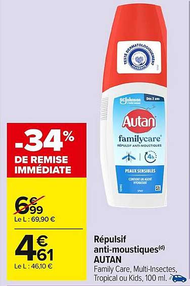 Répulsif anti-moustiques(d) AUTAN