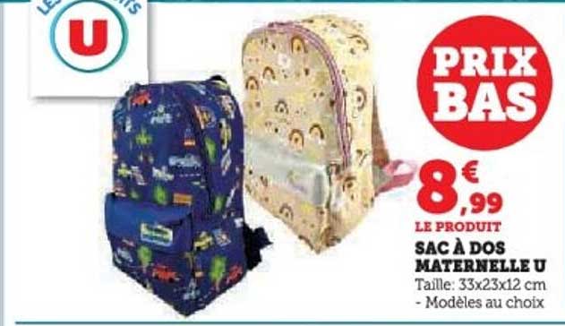 SAC À DOS MATERNELLE U