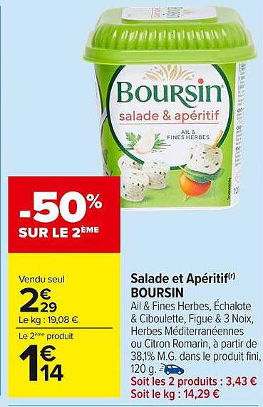 Salade et Apéritif Boursin