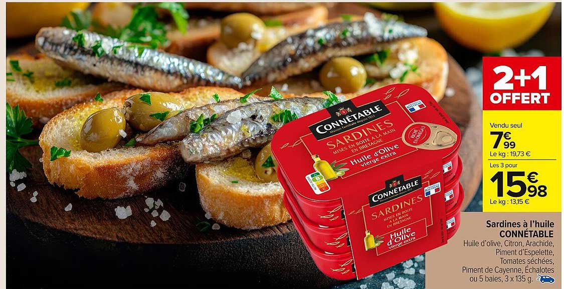 Sardines à l’huile CONNÉTABLE
