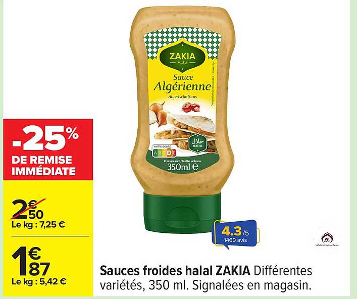 Sauce Algérienne ZAKIA 350 ml